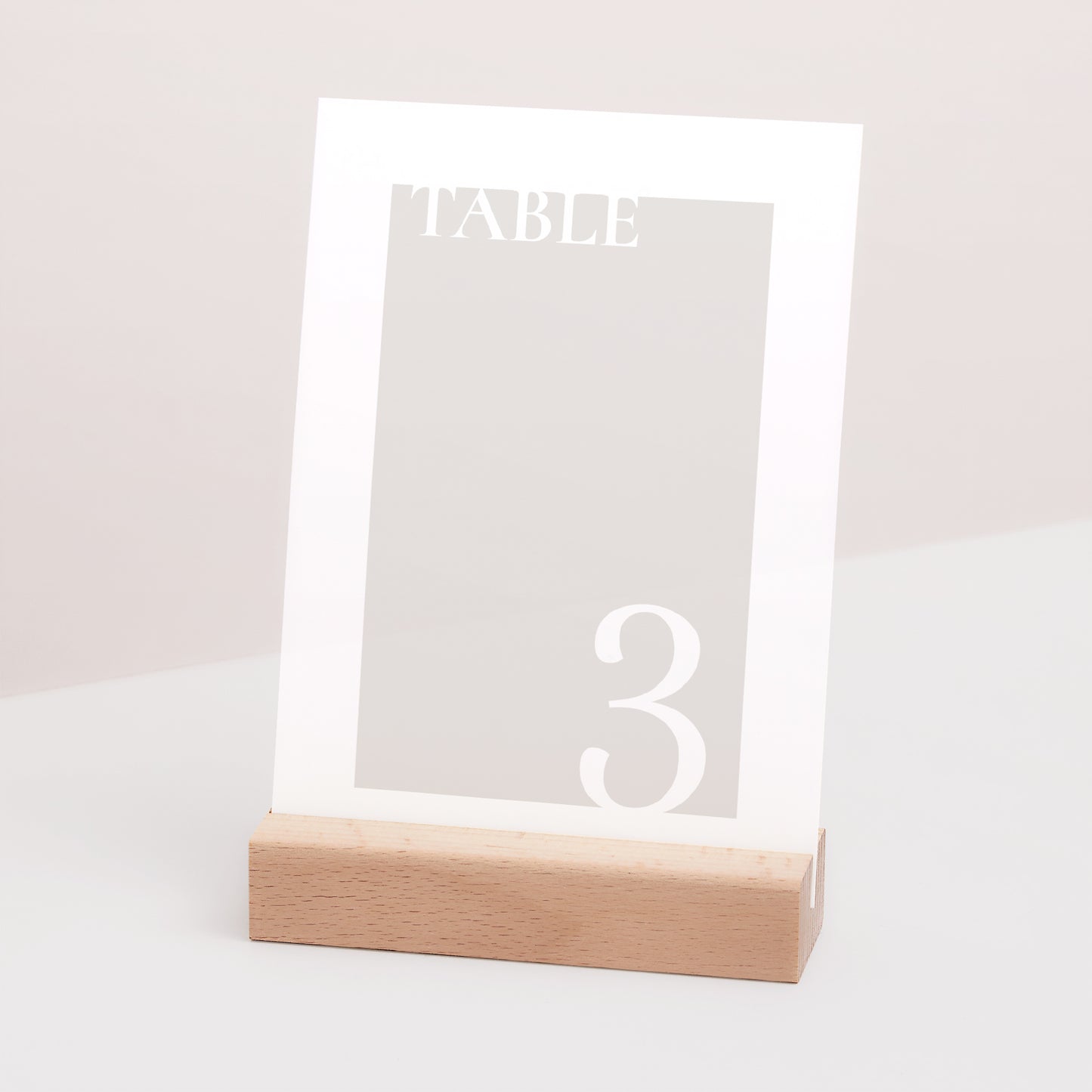 Marque table Mariage Rectangle Typo et beige photo N° 3