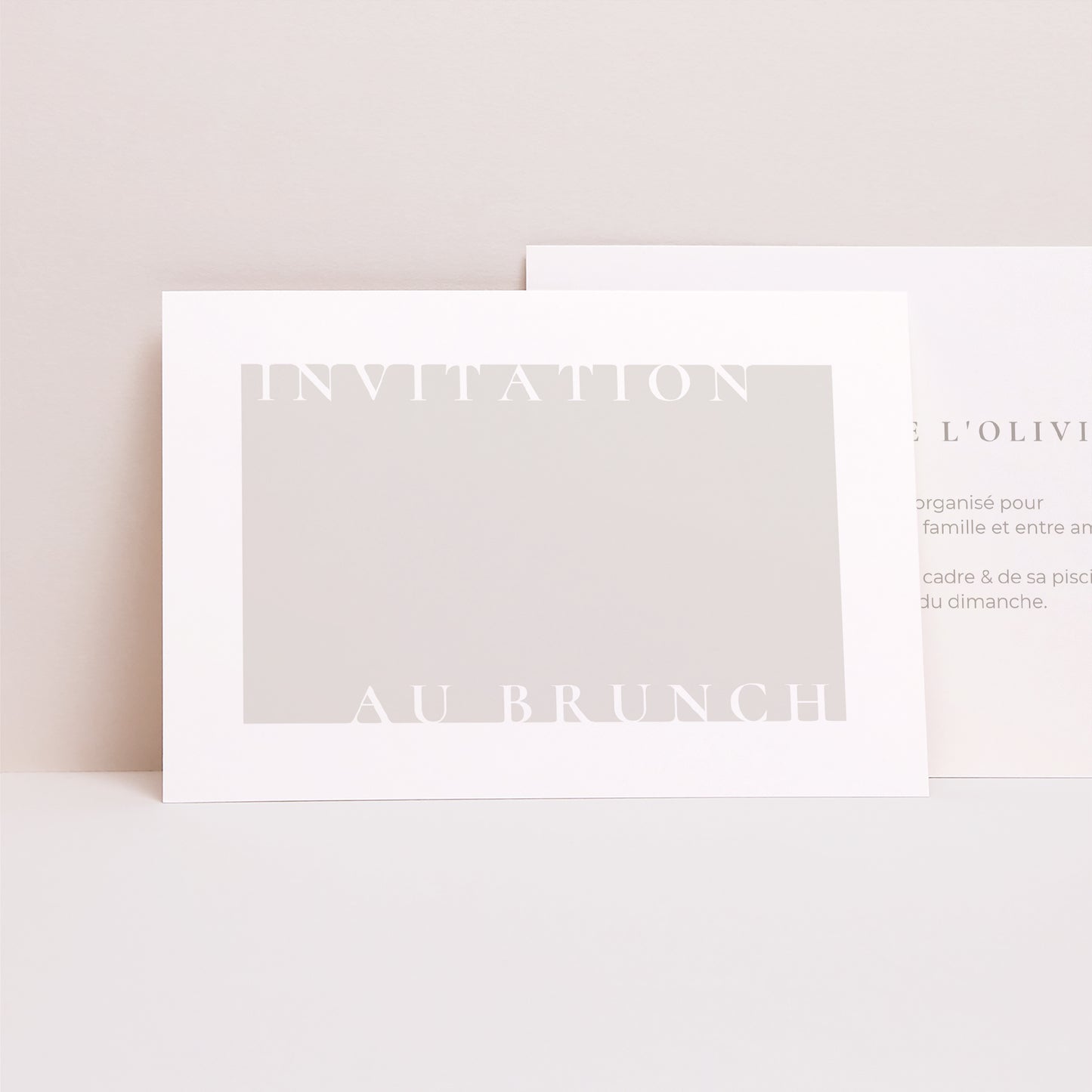 Invitations Mariage Paysage Typo et beige photo N° 1