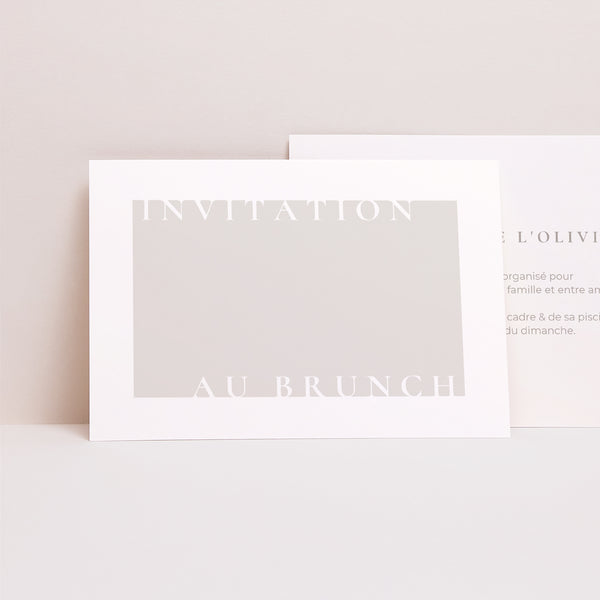Invitations Mariage Paysage Typo et beige photo