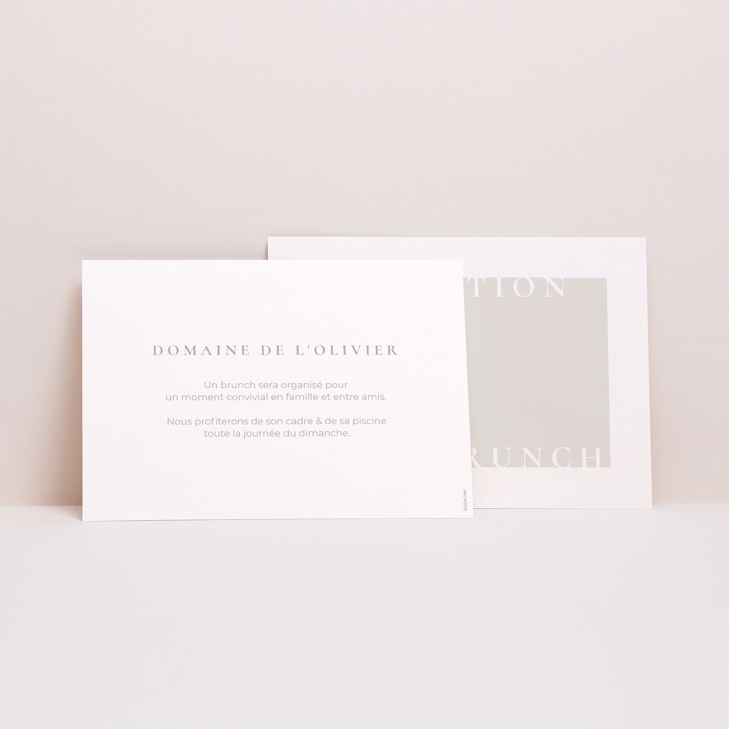 Invitations Mariage Paysage Typo et beige photo N° 2