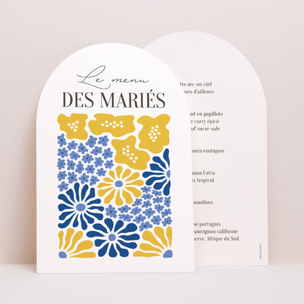 Menu Mariage Arche Flowers by Matisse photo