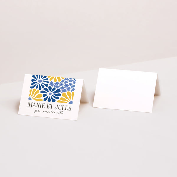 Marque-place Mariage 2 volets Flowers by Matisse photo