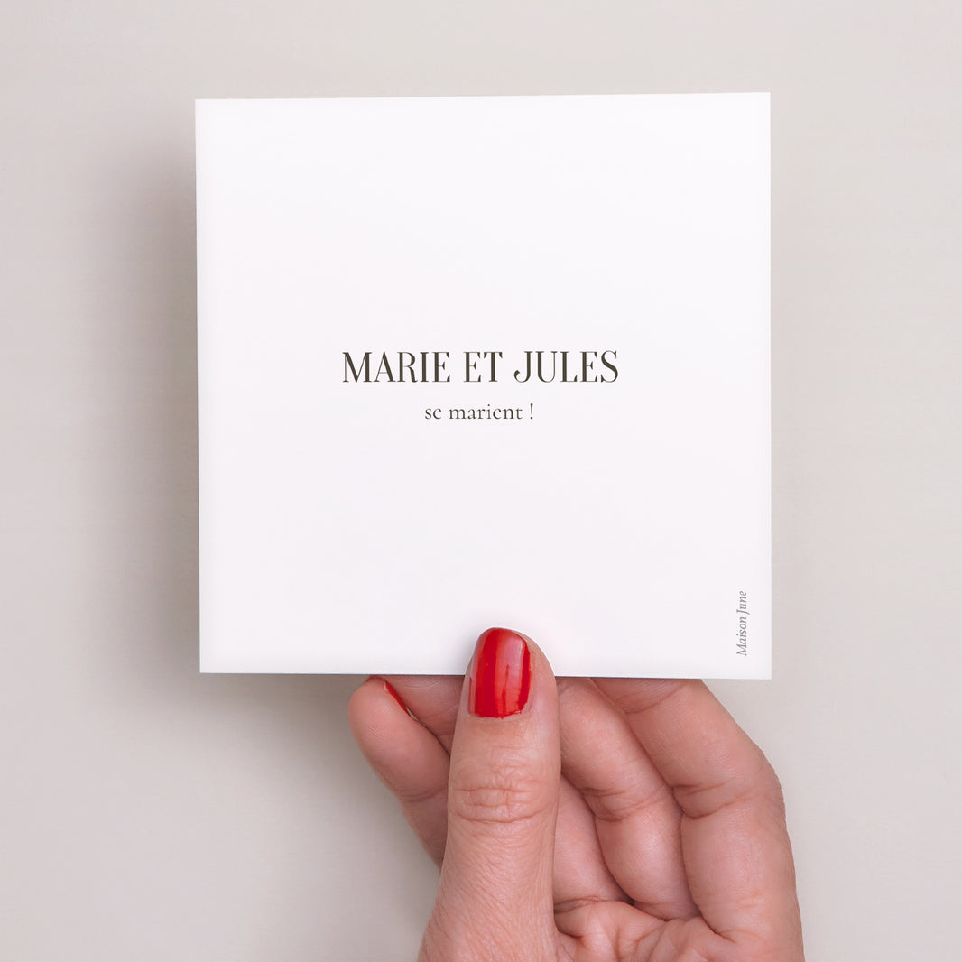 Save the date Mariage Carré Flowers by Matisse photo N° 3