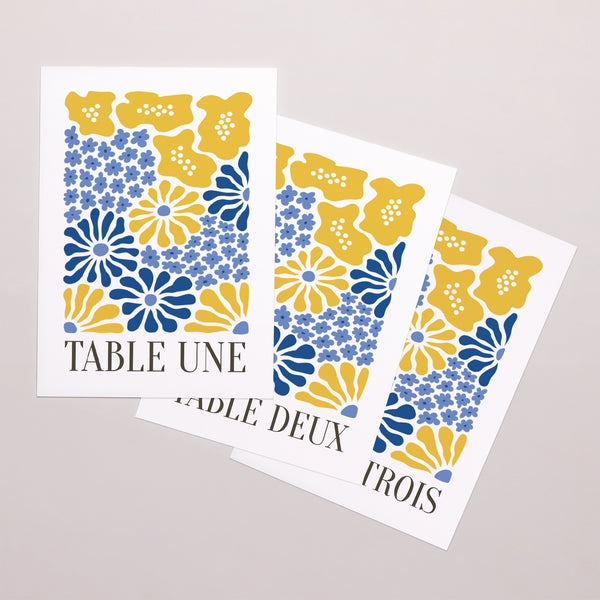 Marque table Mariage Rectangle Flowers by Matisse photo