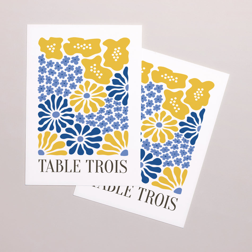 Marque table Mariage Rectangle Flowers by Matisse photo N° 2