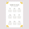 Plan de table Mariage Portrait Flowers by Matisse photo N° 2