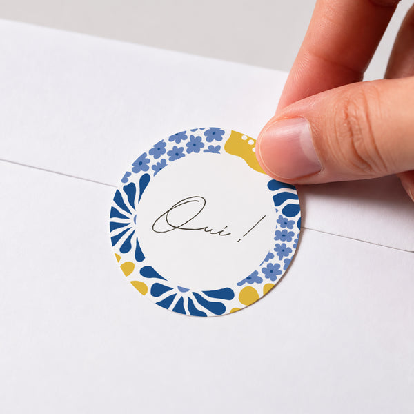 Sticker Mariage Rond Flowers by Matisse photo