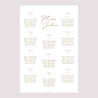 Plan de table Mariage Portrait Camaieu abstrait photo N° 2