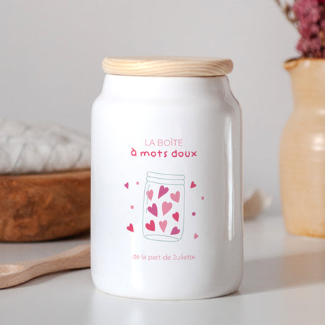 Pot en céramique Objets 65 cl Les mots doux