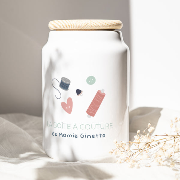 Pot en céramique Objets 65 cl Couture avec mamie photo