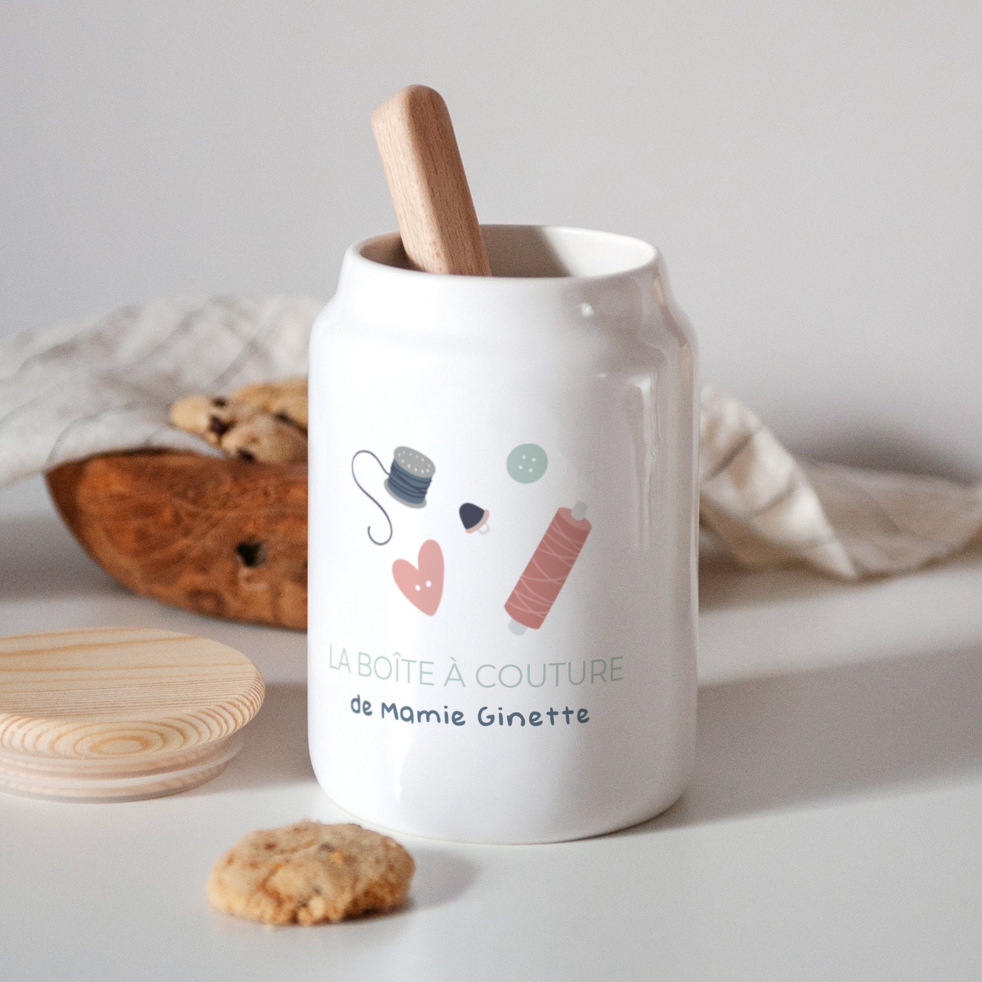 Pot en céramique Objets 65 cl Couture avec mamie photo N° 3