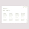 Plan de table Mariage Paysage Couronne de gypsophile photo N° 2