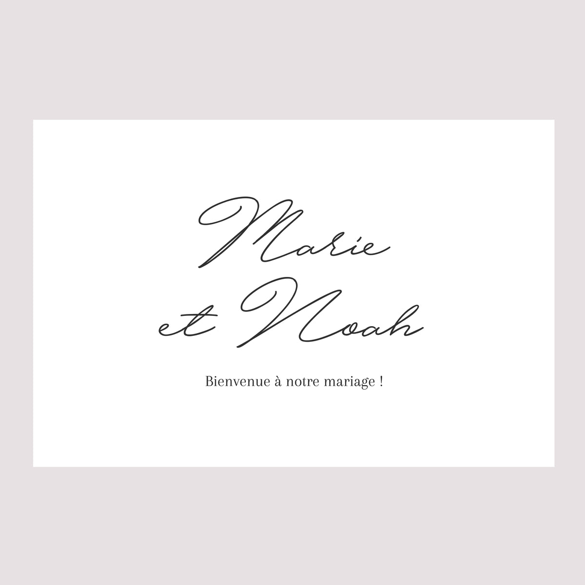 Panneau bienvenue Mariage Paysage 90 x 60 cm Couronne d'or Gypsophile photo N° 2