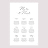 Plan de table Mariage Portrait Couronne d'or Gypsophile photo N° 2