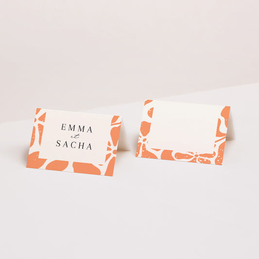 Marque-place Mariage 2 volets Composition à la Matisse photo