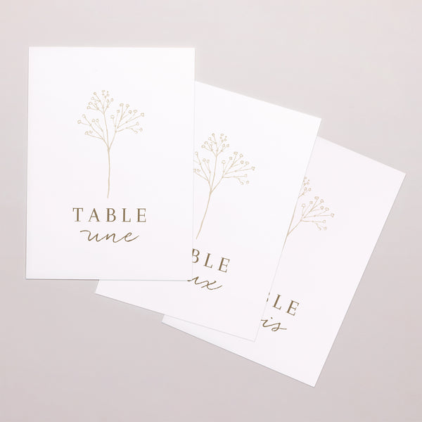 Marque table Mariage Rectangle Gypsophile élégant photo