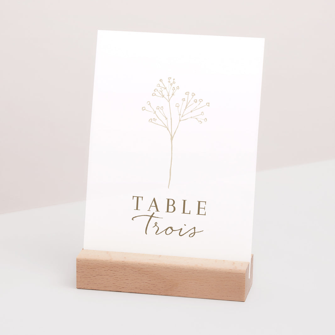 Marque table Mariage Rectangle Gypsophile élégant photo N° 3