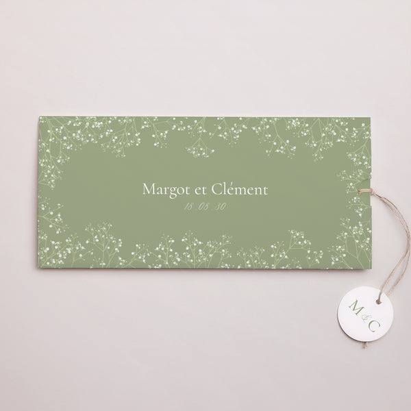 Faire-part Mariage Pochette 2 cartes, étiquette C'est l'été ! photo