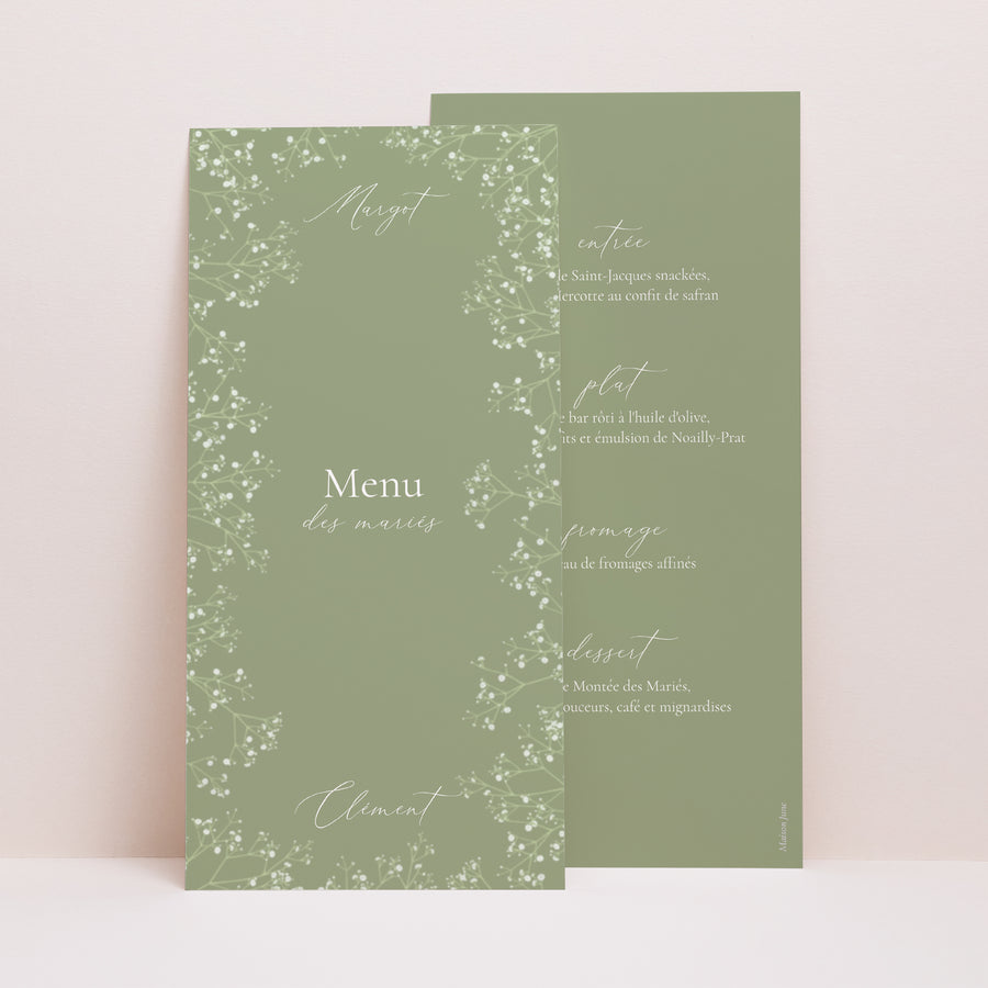 Menu Mariage Panoramique portrait C'est l'été ! photo