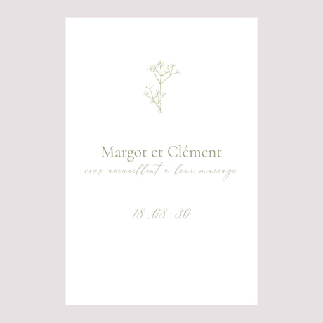 Panneau bienvenue Mariage Portrait 60 x 90 cm C'est l'été !