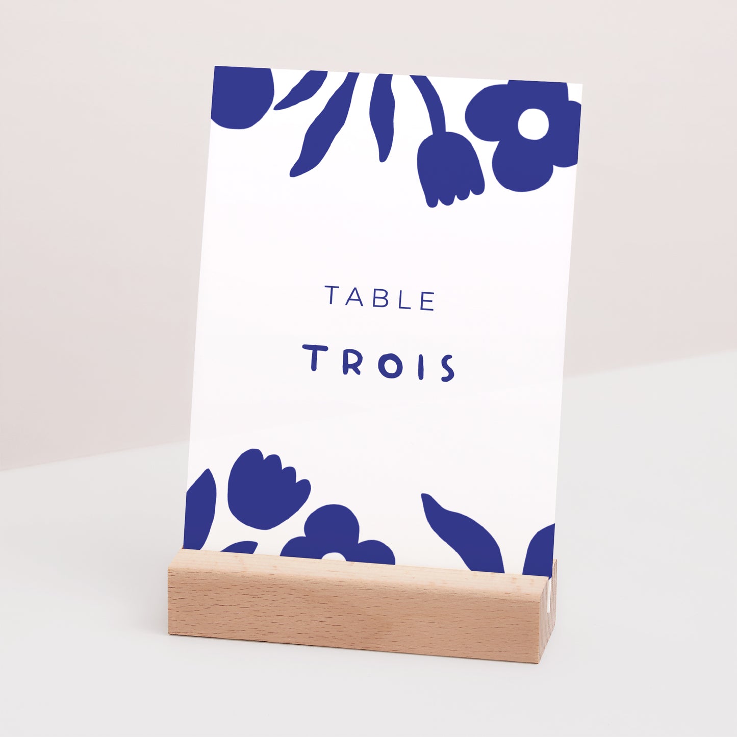 Marque table Mariage Rectangle Bleu Majorelle photo N° 3