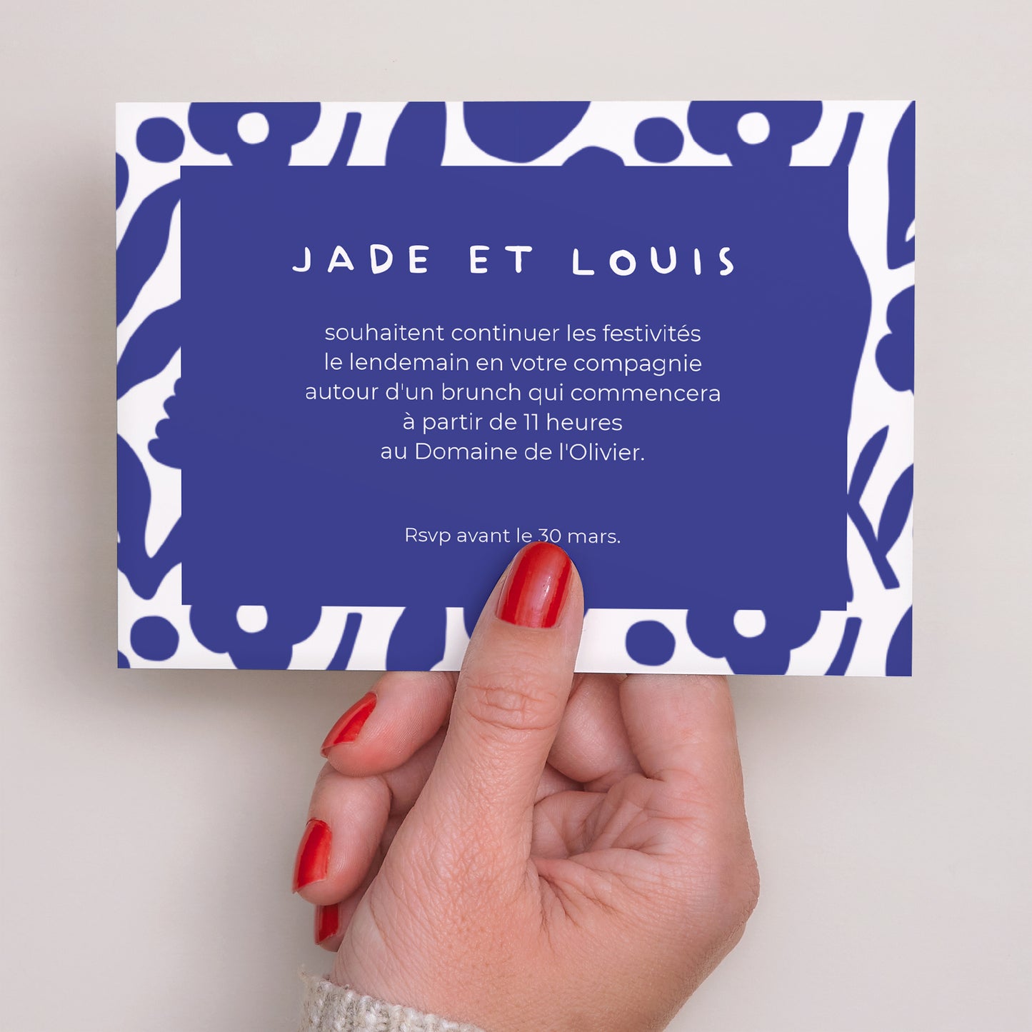 Invitations Mariage Paysage Bleu Majorelle photo N° 3