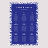 Plan de table Mariage Portrait 60 x 90 cm Bleu Majorelle photo N° 2
