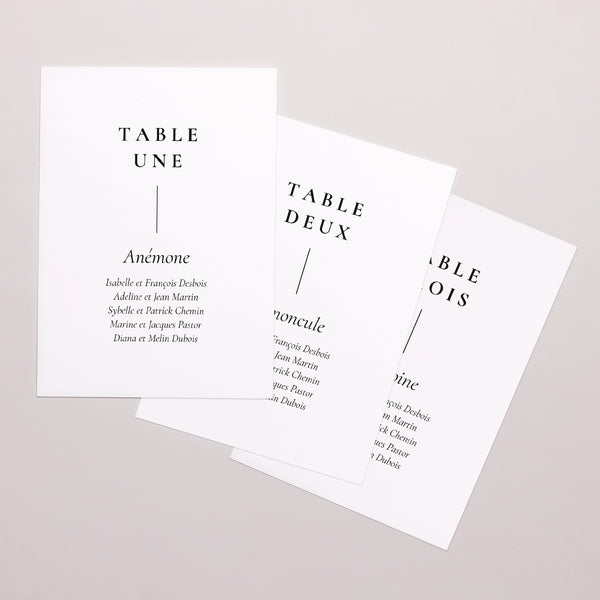 Marque table Mariage Rectangle TYPO photo