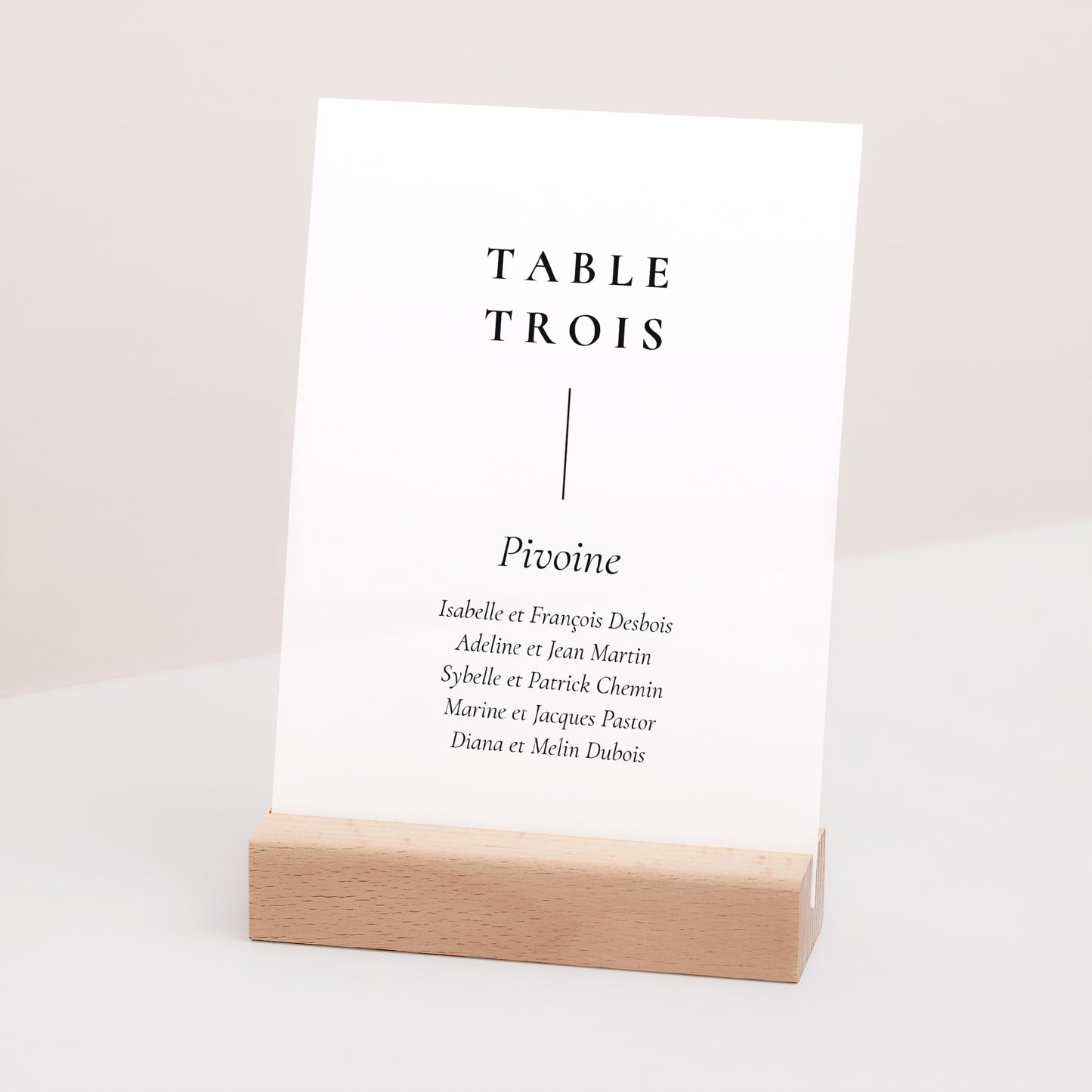 Marque table Mariage Rectangle TYPO photo N° 3