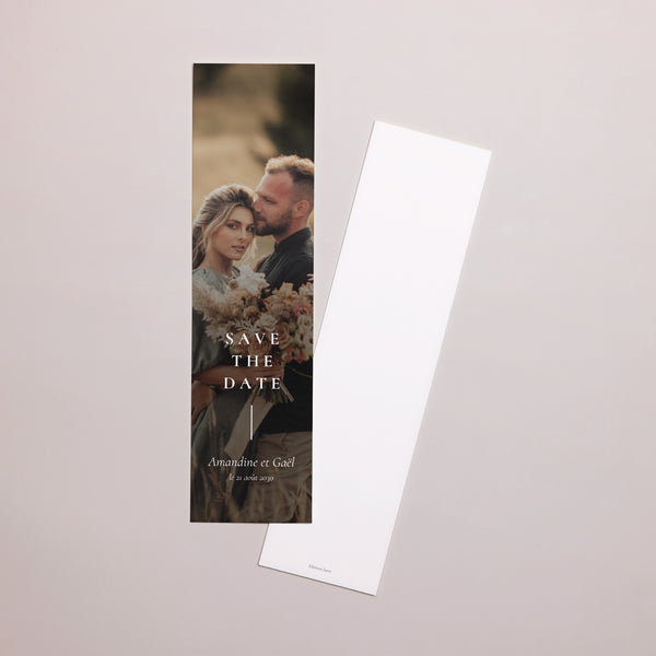 Save the date Mariage Marque-page TYPO photo