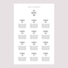 Plan de table Mariage Portrait 60 x 90 cm Typo Date photo N° 2