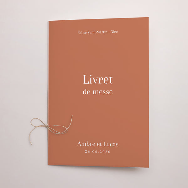 Livret de messe Mariage Double volet Ti amo photo