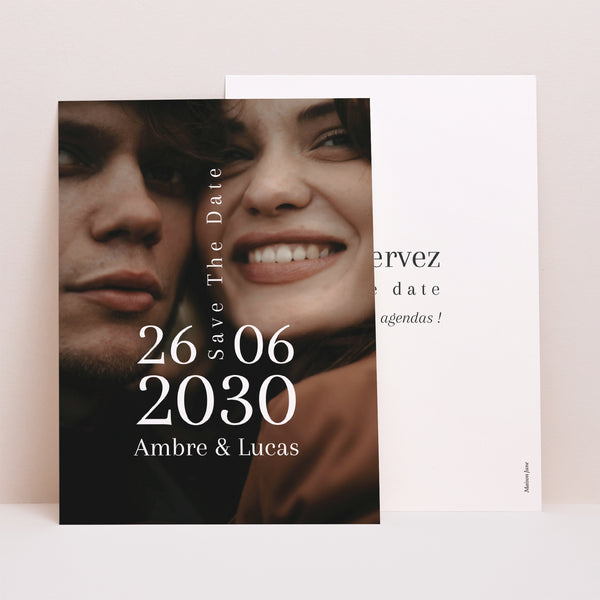 Save the date Mariage Portrait Ti amo photo