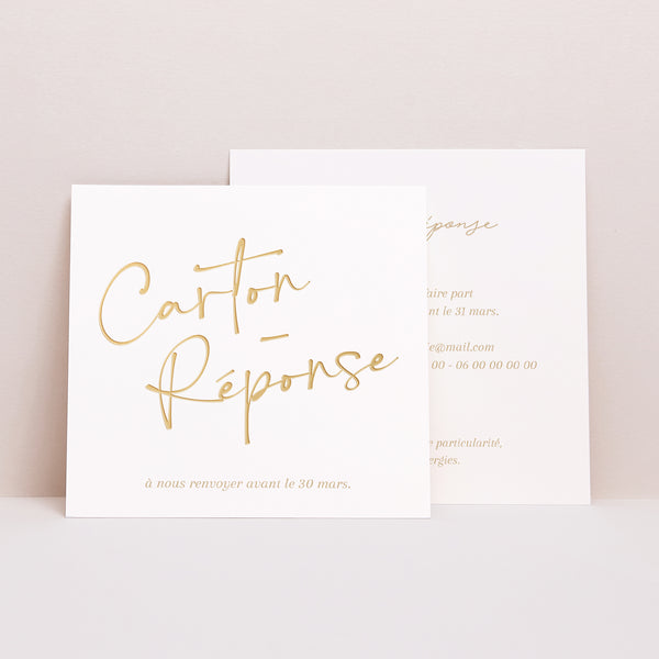 Carton réponse Mariage Carré Un Grand Oui photo