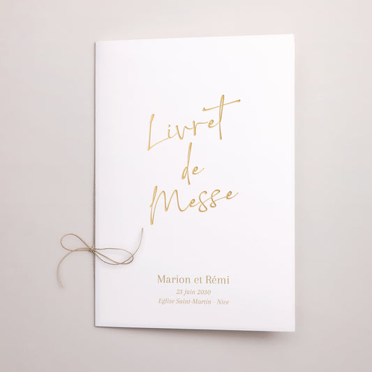 Livret de messe Mariage Double volet Un grand oui photo