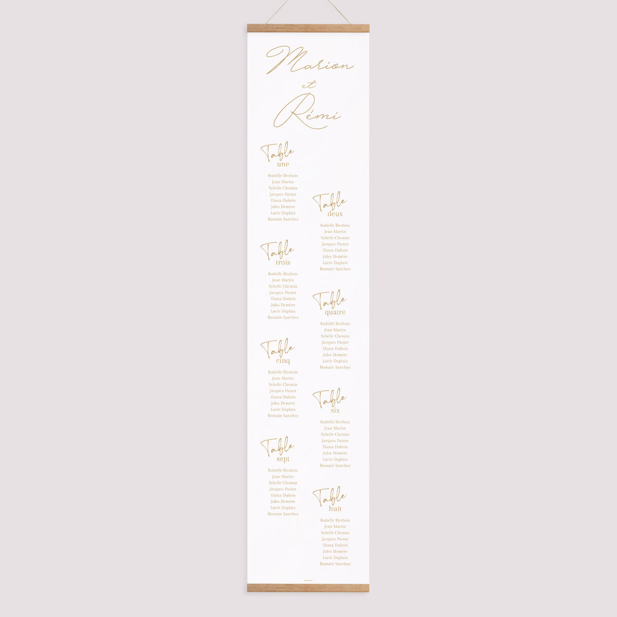 Plan de table Mariage Papier Un Grand Oui photo N° 1