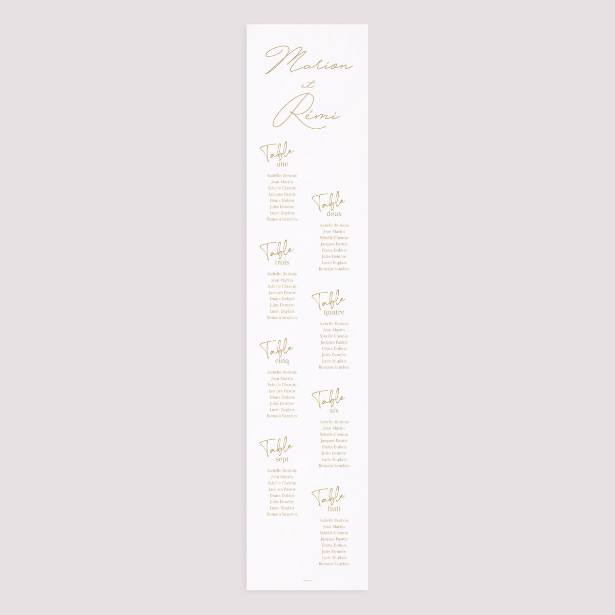 Plan de table Mariage Papier Un Grand Oui photo N° 3