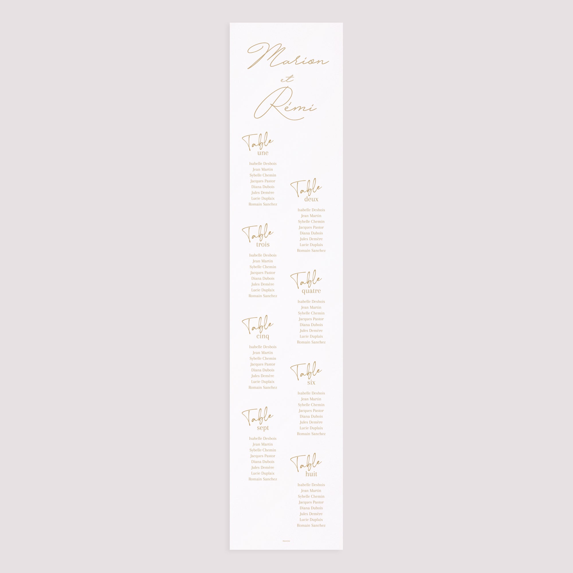 Plan de table Mariage Papier Un Grand Oui photo N° 3