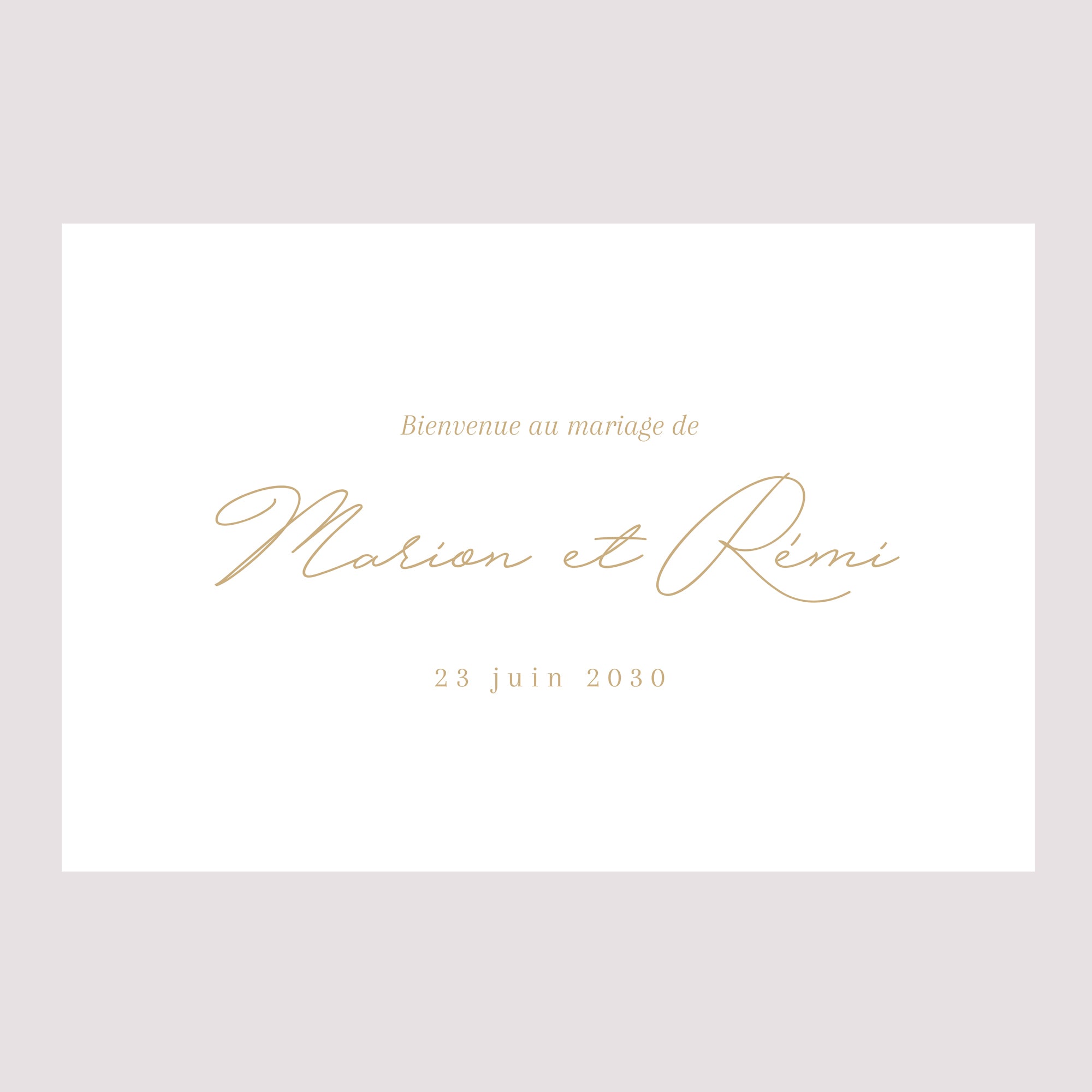 Panneau bienvenue Mariage Paysage 90 x 60 cm Un Grand Oui photo N° 2