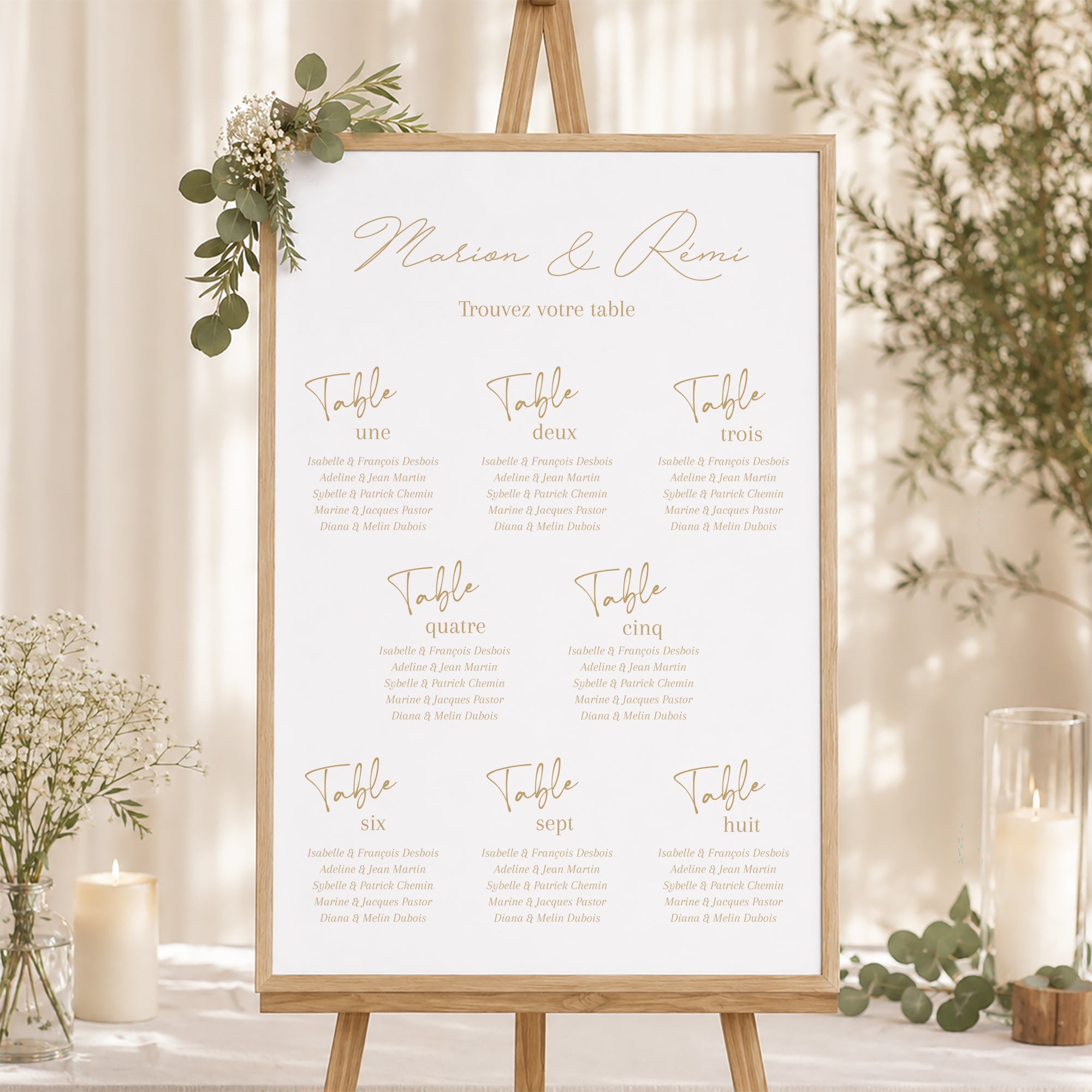 Plan de table Mariage Portrait 60 x 90 cm Un Grand Oui photo N° 1