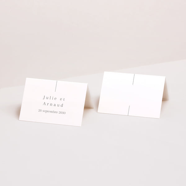 Marque-place Mariage 2 volets Date et ligne photo