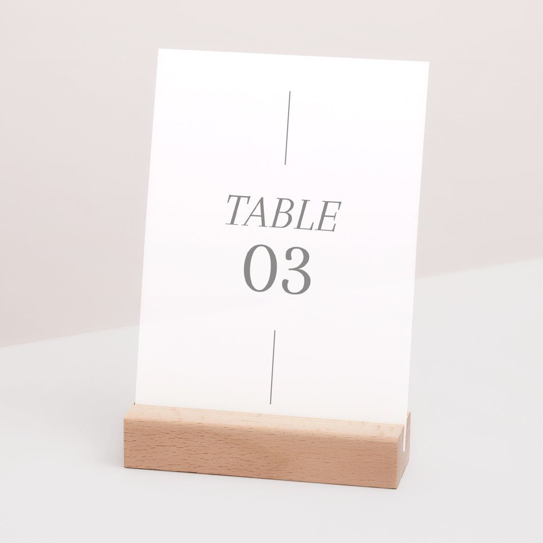 Marque table Mariage Rectangle Date et ligne photo N° 3