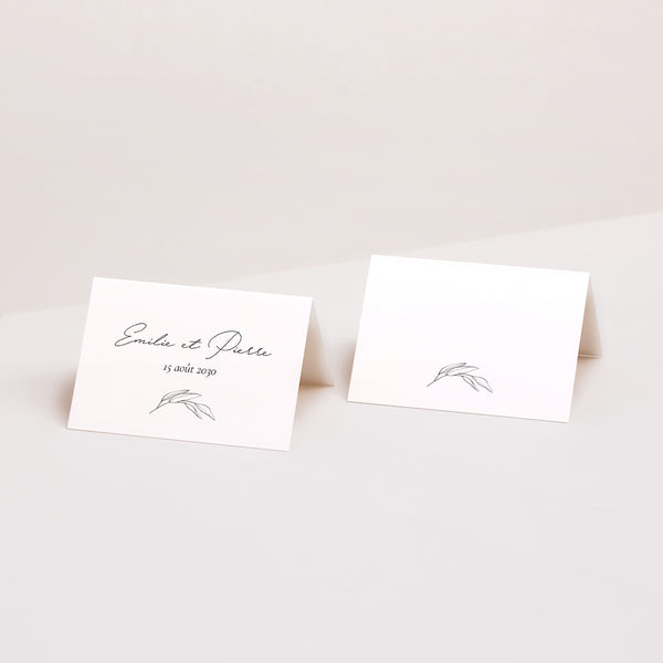 Marque-place Mariage 2 volets Maman et Papa branche photo