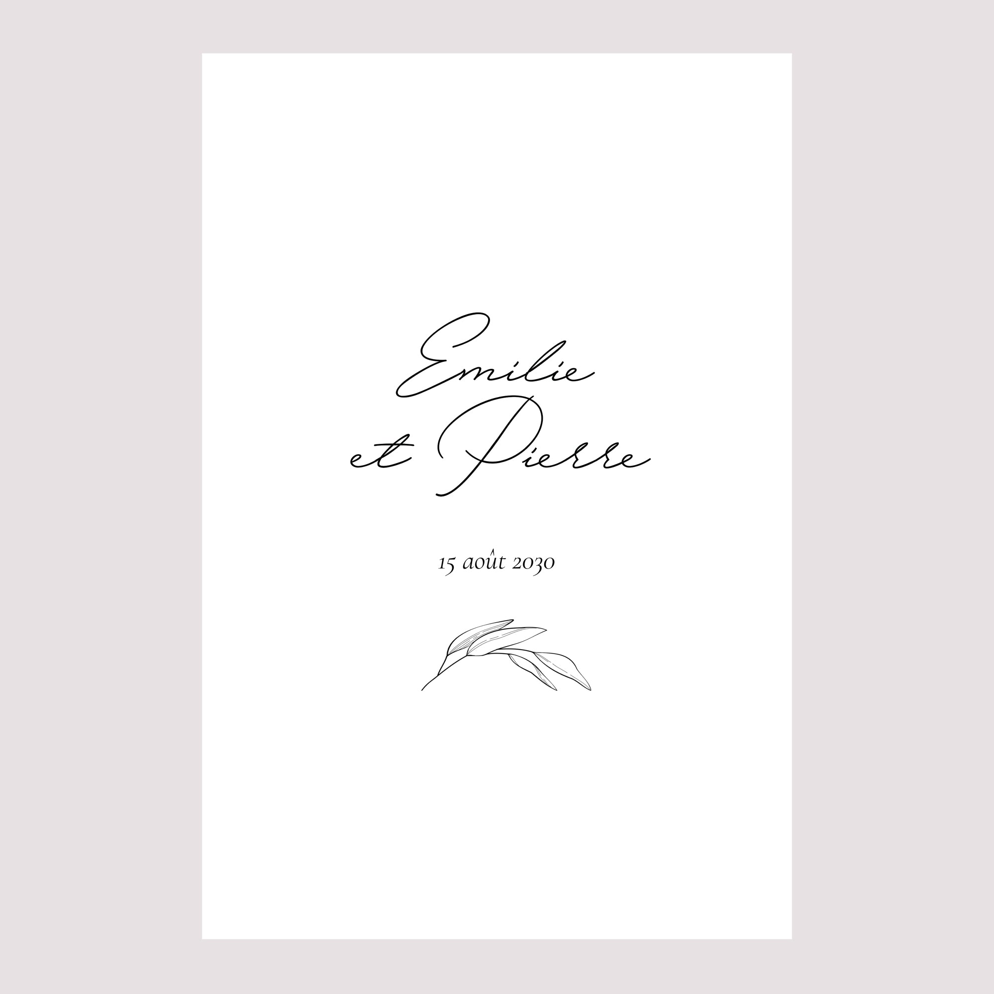 Panneau bienvenue Mariage Portrait 60 x 90 cm Maman et Papa branche photo N° 2