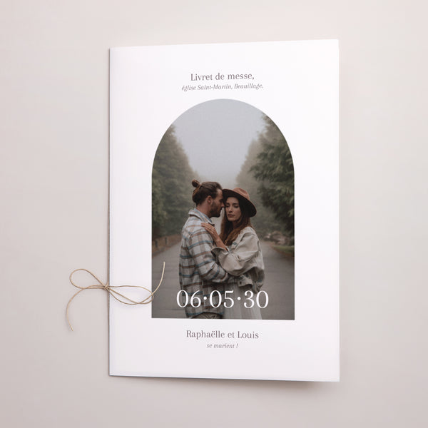 Livret de messe Mariage Double volet Maman et Papa se marient photo