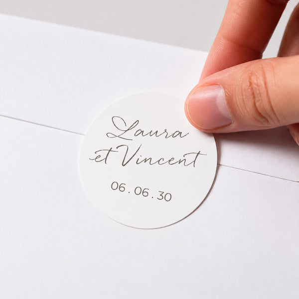 Sticker Mariage Rond Maman et Papa se marient II photo