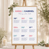 Plan de table Mariage Portrait Pink & Blue photo N° 1