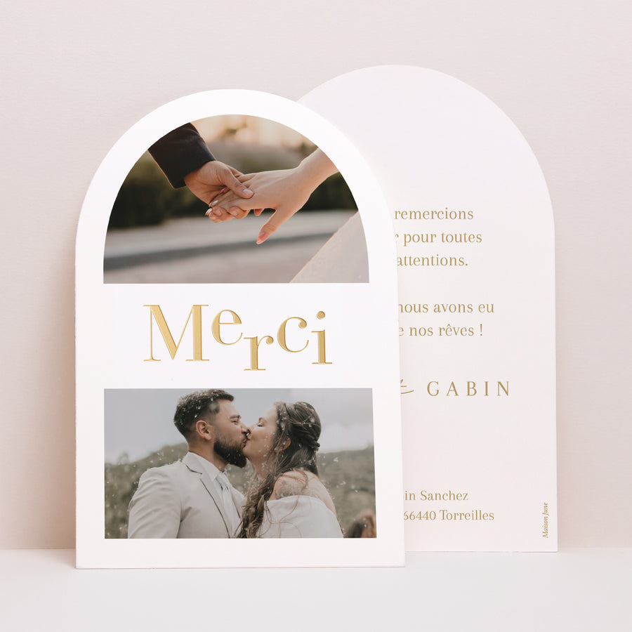 Remerciements Mariage Arche On se marie II photo
