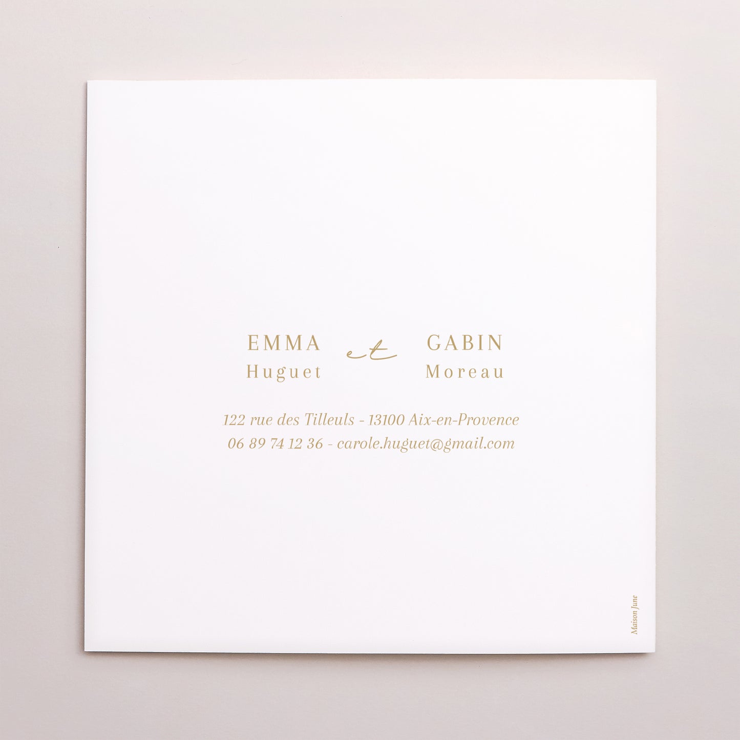 Faire-part Mariage Carré double volet On se marie II photo N° 3