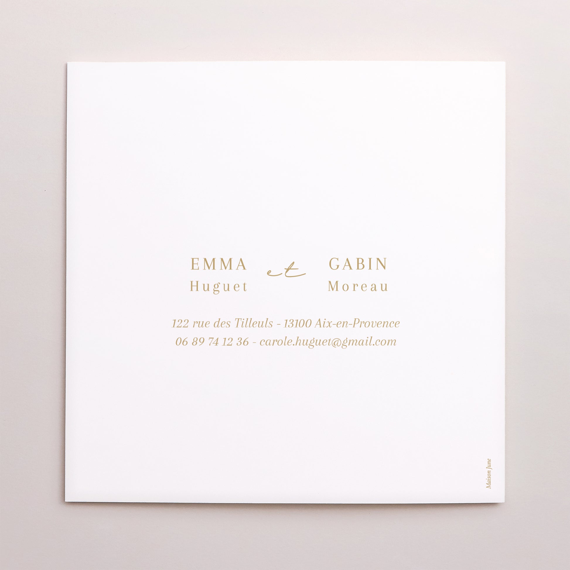 Faire-part Mariage Carré double volet On se marie II photo N° 3